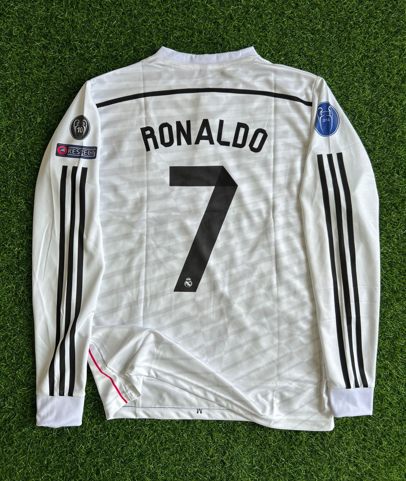 REAL MADRID 2014-15 SEASON HOME KIT, FULLSLEEVE POLO EMBROIDERY