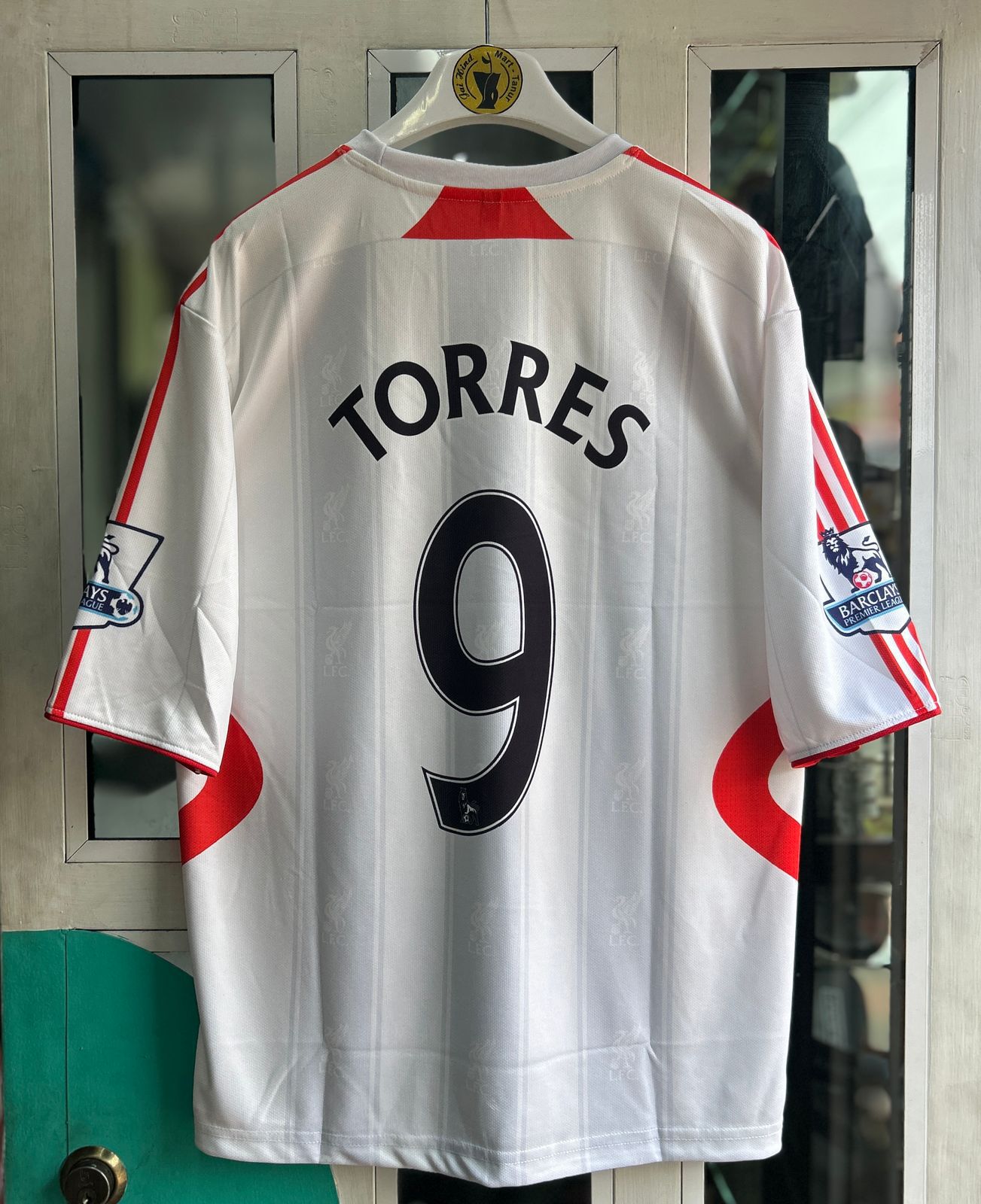 LIVERPOOL 2007-08 AWAY KIT, FIVESLEEVE EMBROIDERY