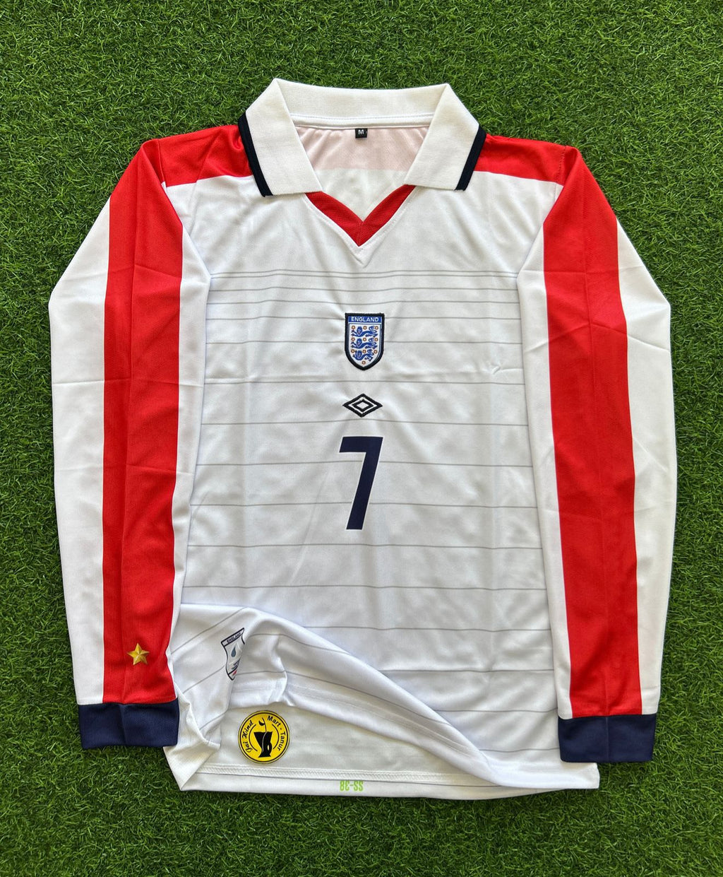 ENGLAND 2004 HOME KIT, FULLSLEEVE POLO EMBROIDERY