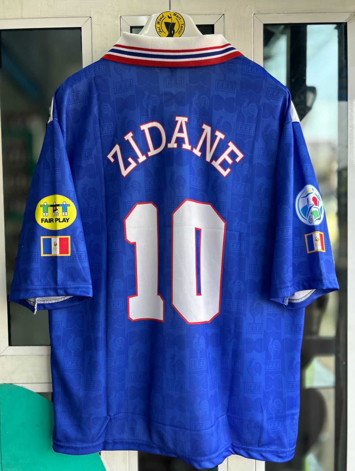 FRANCE 1996 HOME KIT, FIVESLEEVE POLO EMBROIDERY (WITH ROPE