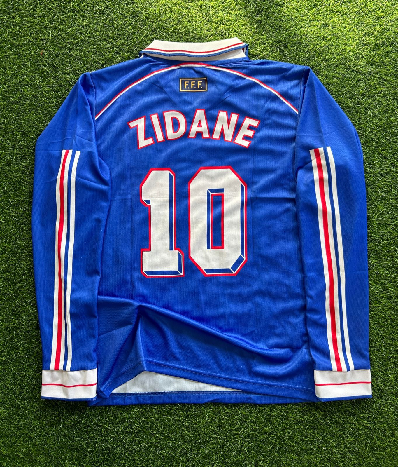 FRANCE 1998 WORLD CUP HOME KIT, FULLSLEEVE POLO EMBROIDERY