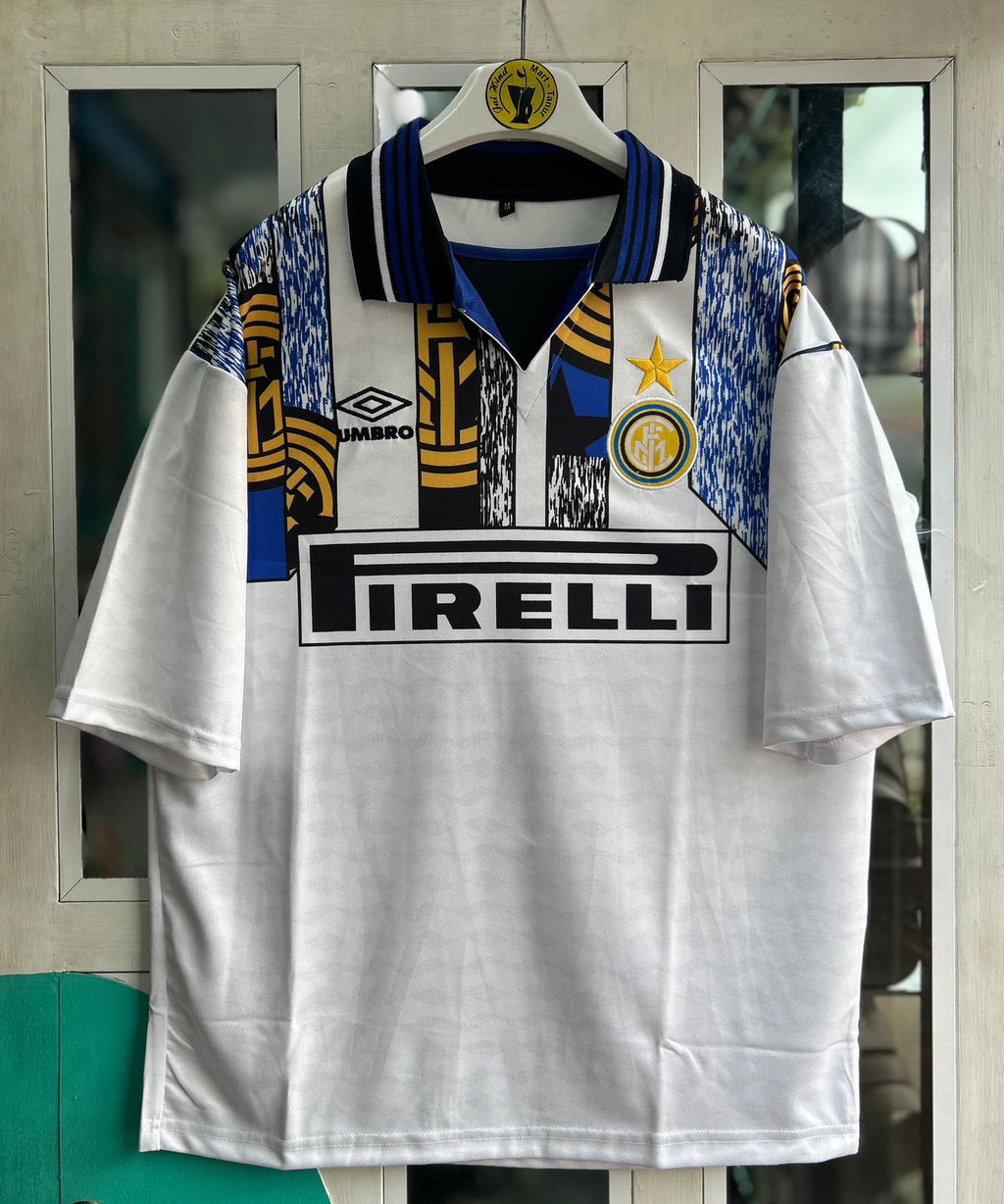 INTER MILAN 1995-96 AWAY KIT, FIVESLEEVE POLO EMBROIDERY