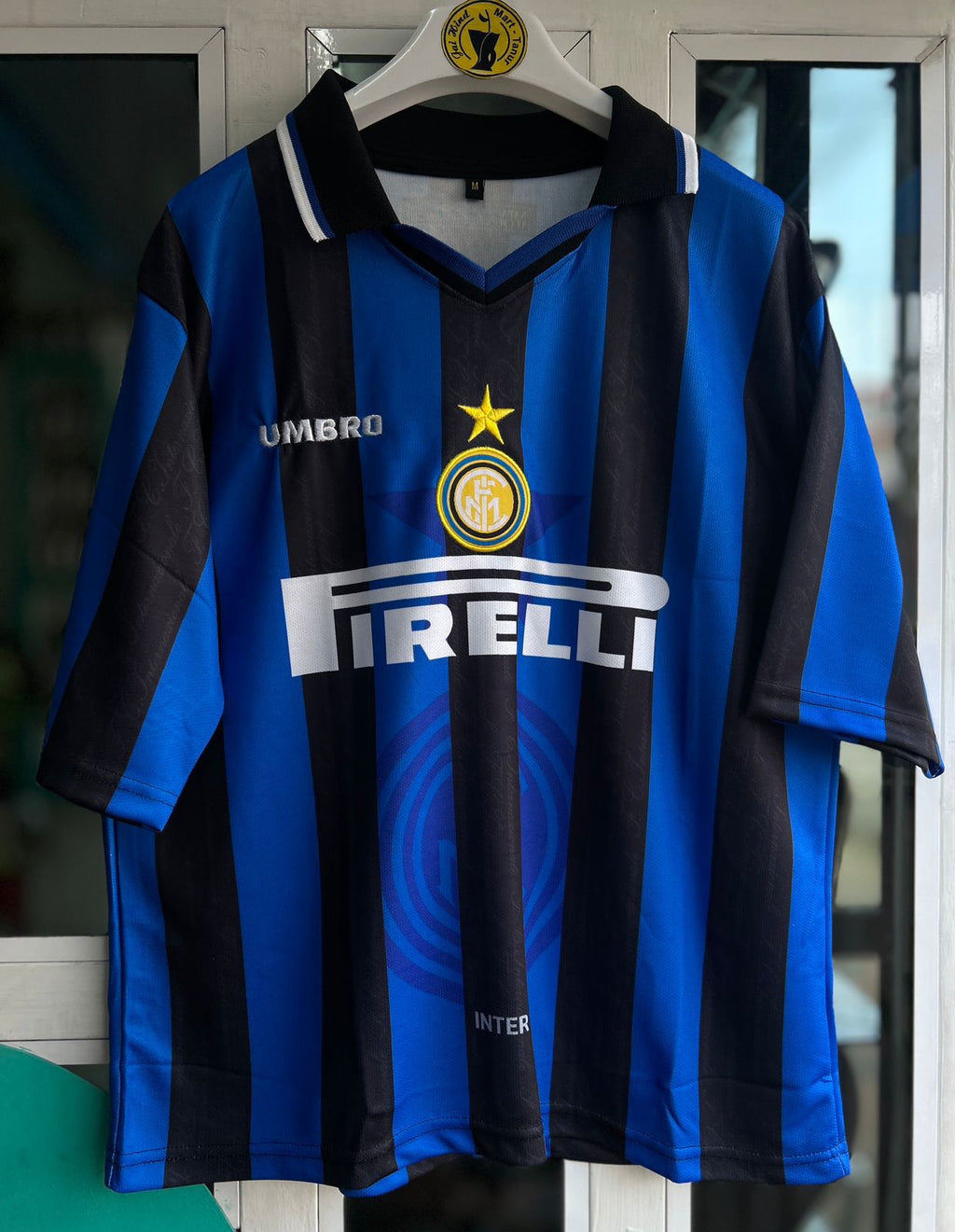 INTERMILAN 1997-98 HOME KIT,FIVESLEEVE POLO EMBROIDERY