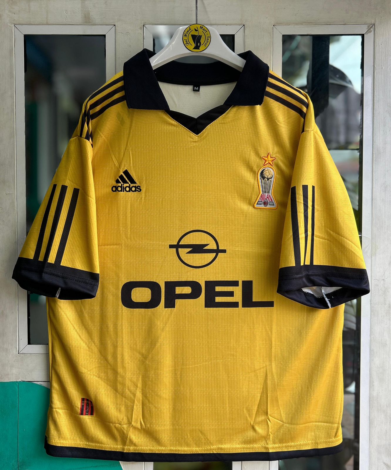 AC MILAN 1999-00 FOURTH KIT, FIVESLEEVE POLO EMBROIDERY