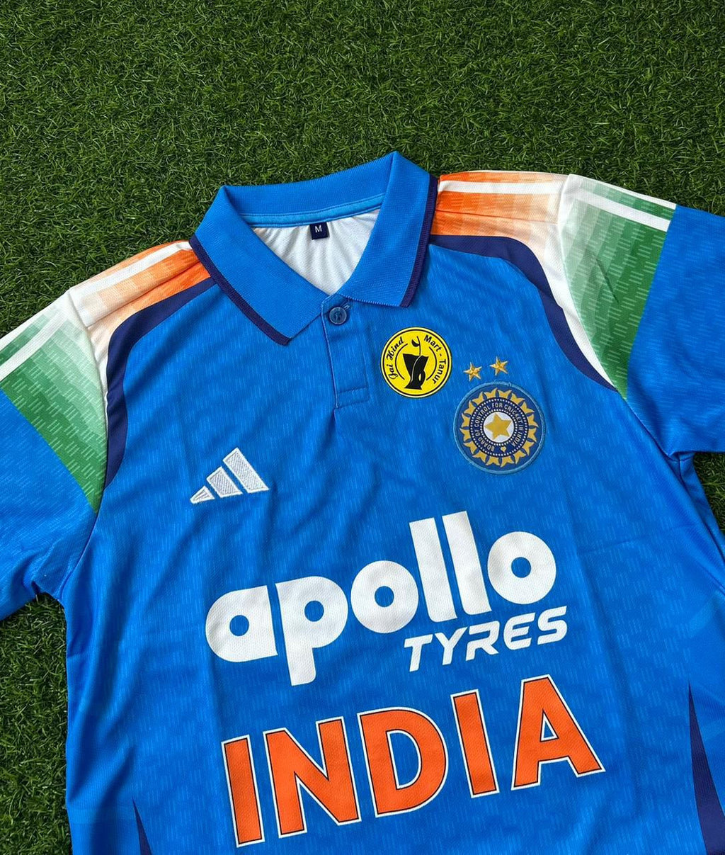 INDIA 2025 ODI KIT. HALFSLEEVE POLO EMBROIDERY