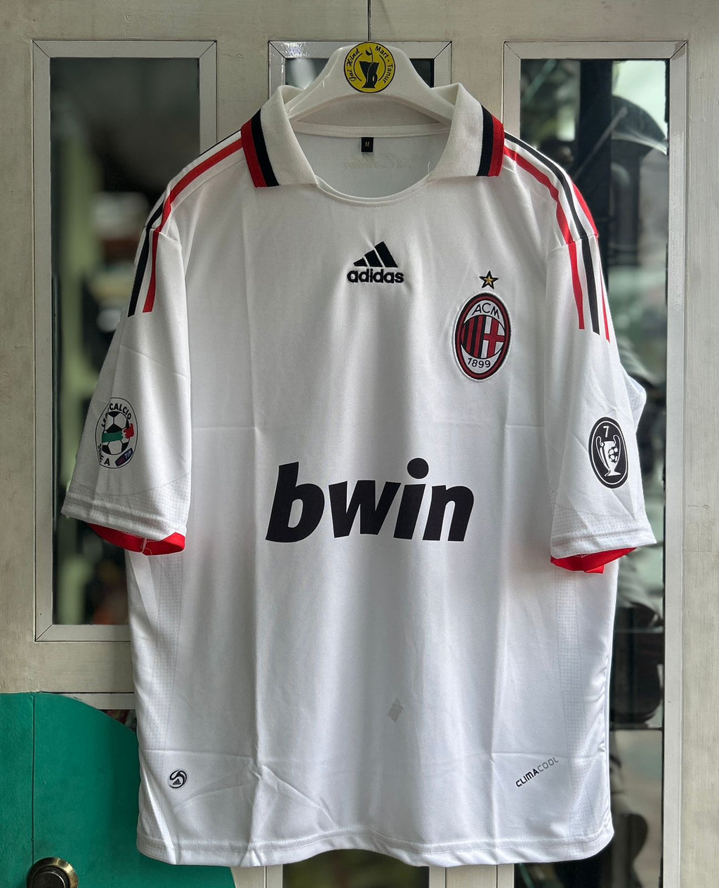 AC MILAN 2007-08 AWAY KIT, FIVESLEEVE POLO EMBROIDERY