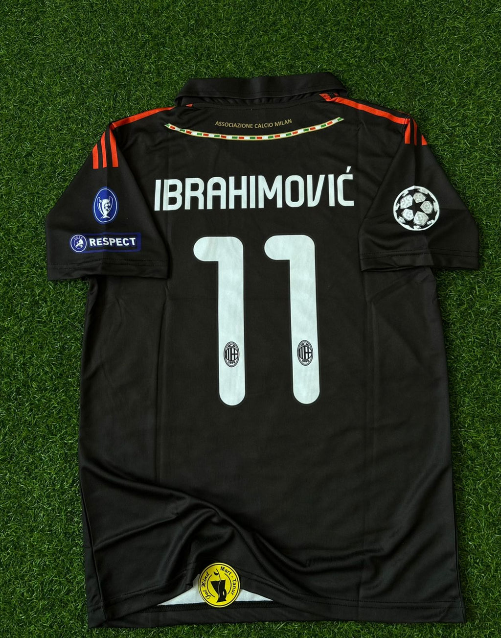 AC MILAN 2011-12 SEASON THIRD KIT, HALFSLEEVE POLO EMBROIDERY