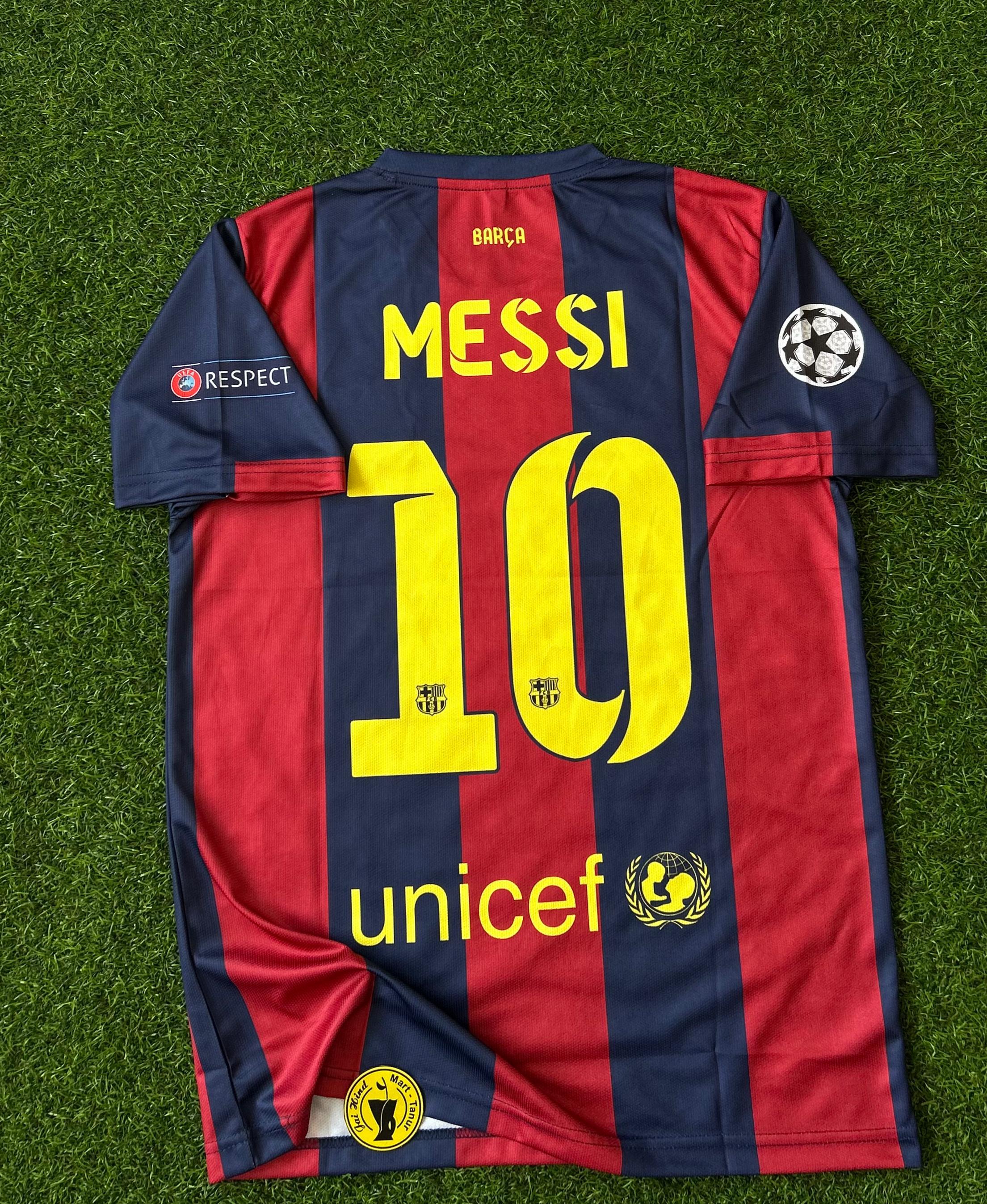BARCELONA 2014-15 SEASON HOME KIT, HALFSLEEVE EMBROIDERY