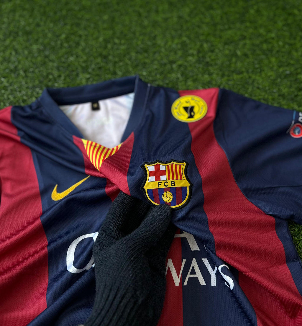 BARCELONA 2014-15 SEASON HOME KIT, HALFSLEEVE EMBROIDERY
