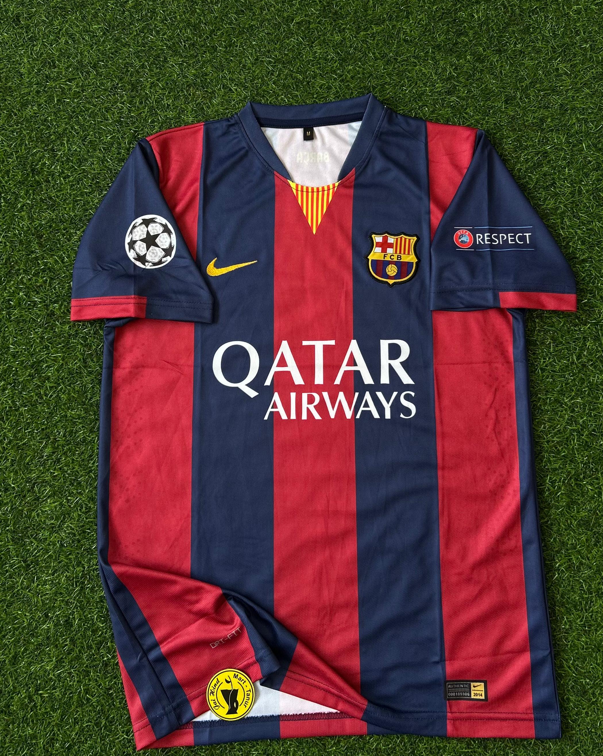 BARCELONA 2014-15 SEASON HOME KIT, HALFSLEEVE EMBROIDERY