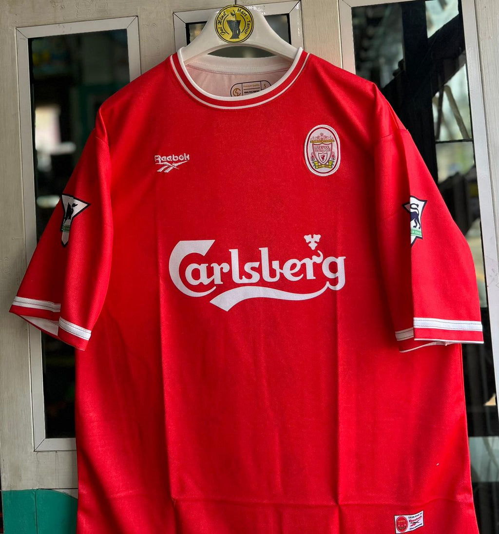 LIVERPOOL 1996-97 HOME KIT, FIVESLEEVE EMBROIDERY