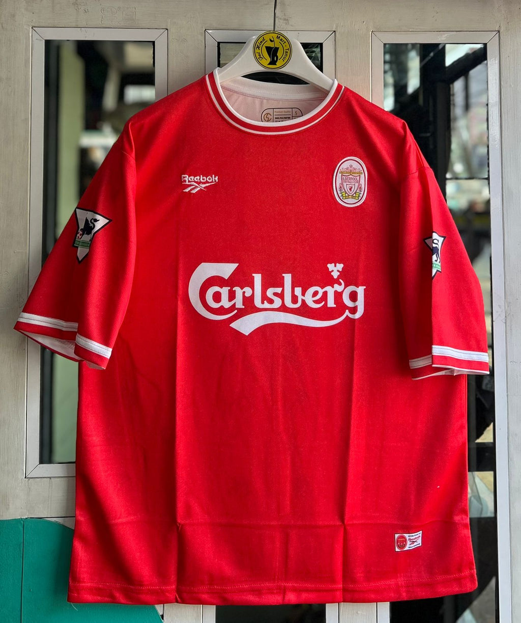 LIVERPOOL 1996-97 HOME KIT, FIVESLEEVE EMBROIDERY