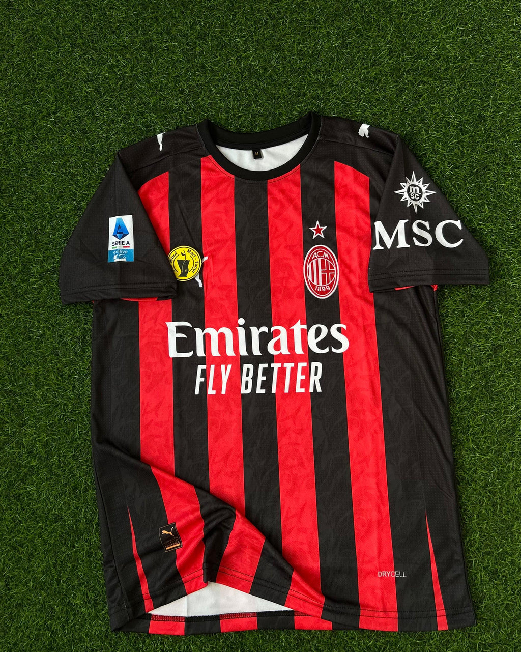 AC MILAN 2025-26 SEASON HOME KIT, HALFSLEEVE EMBROIDERY