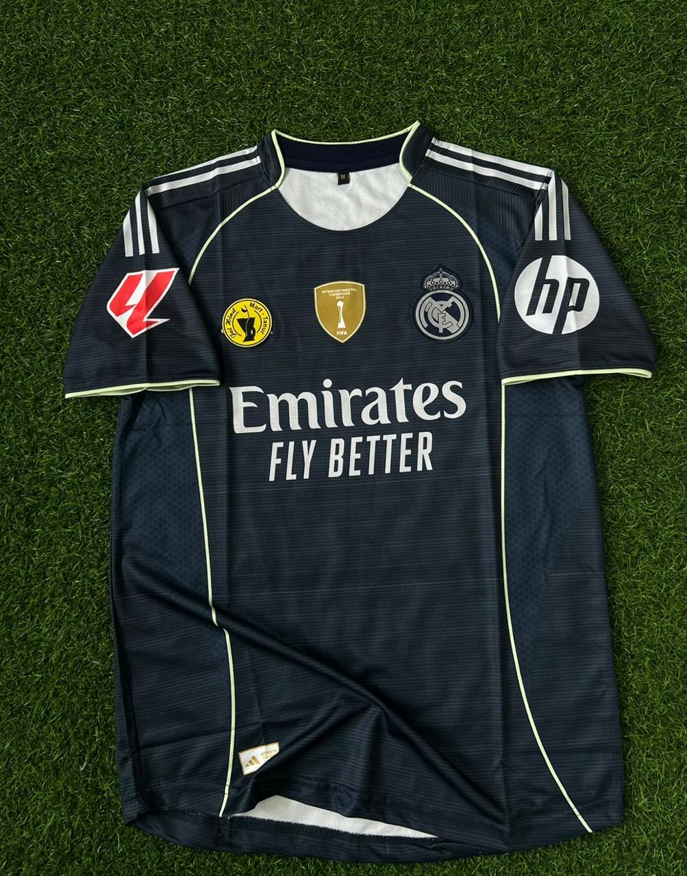REAL MADRID 2025-26 SEASON AWAY KIT, HALFSLEEVE EMBROIDERY