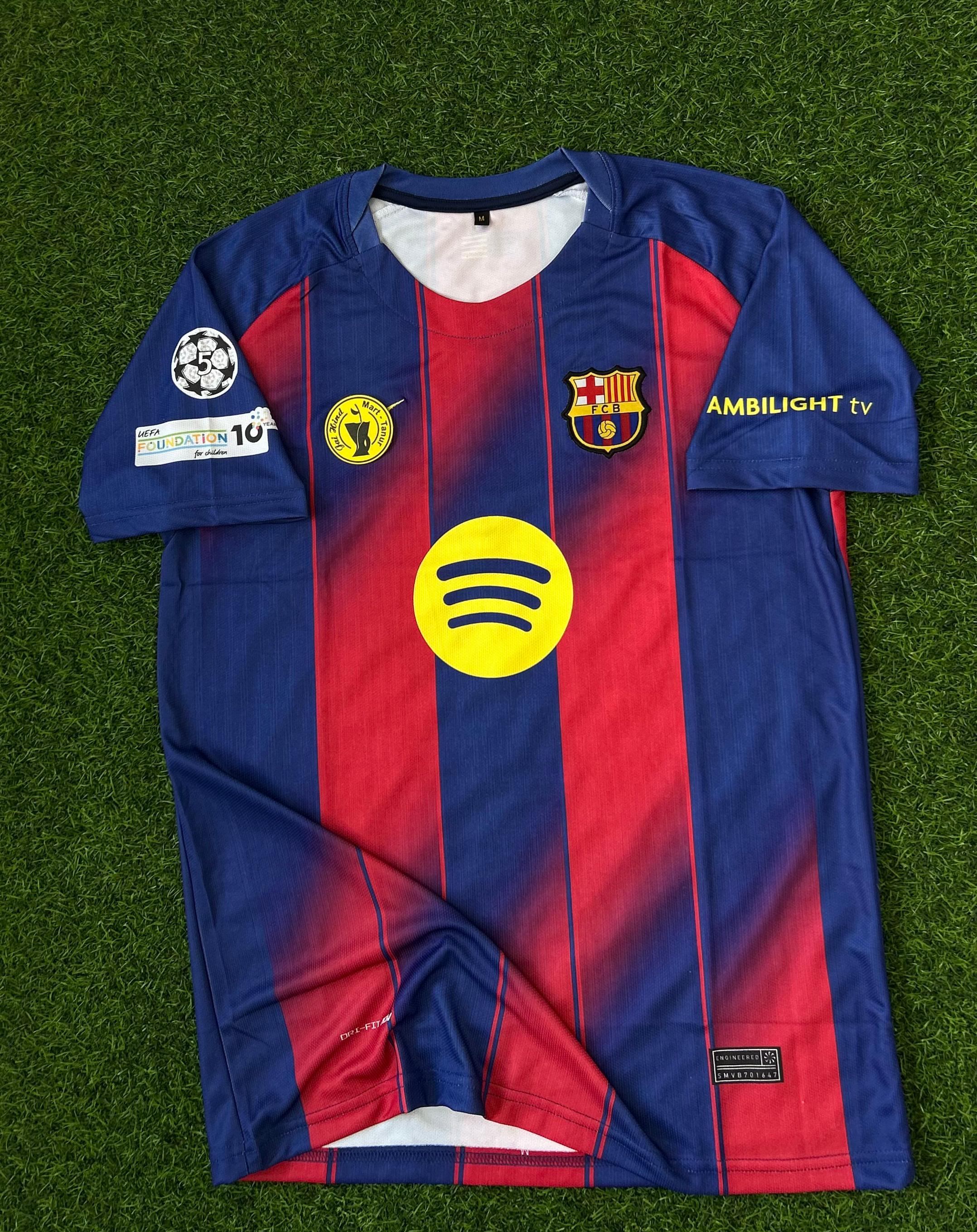 BARCELONA 2025-26 SEASON HOME KIT, HALFSLEEVE EMBROIDERY
