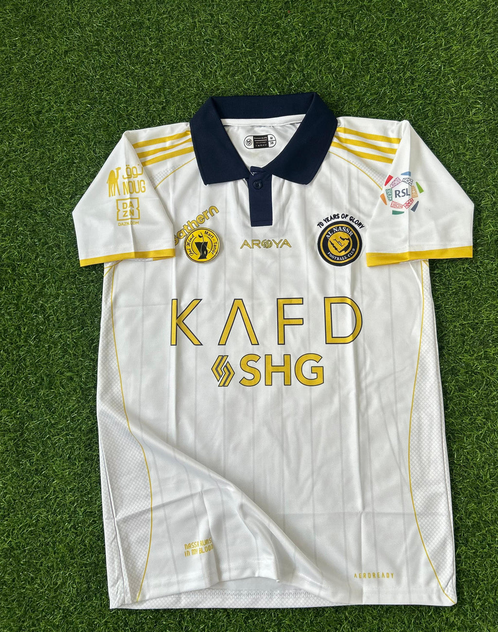 AL-NASSR 2025-26 SEASON THIRD KIT, HALFSLEEVE POLO EMBROIDERY
