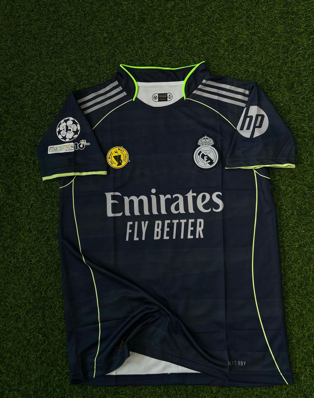 REAL MADRID 2025-26 SEASON AWAY KIT, HALFSLEEVE POLO EMBROIDERY