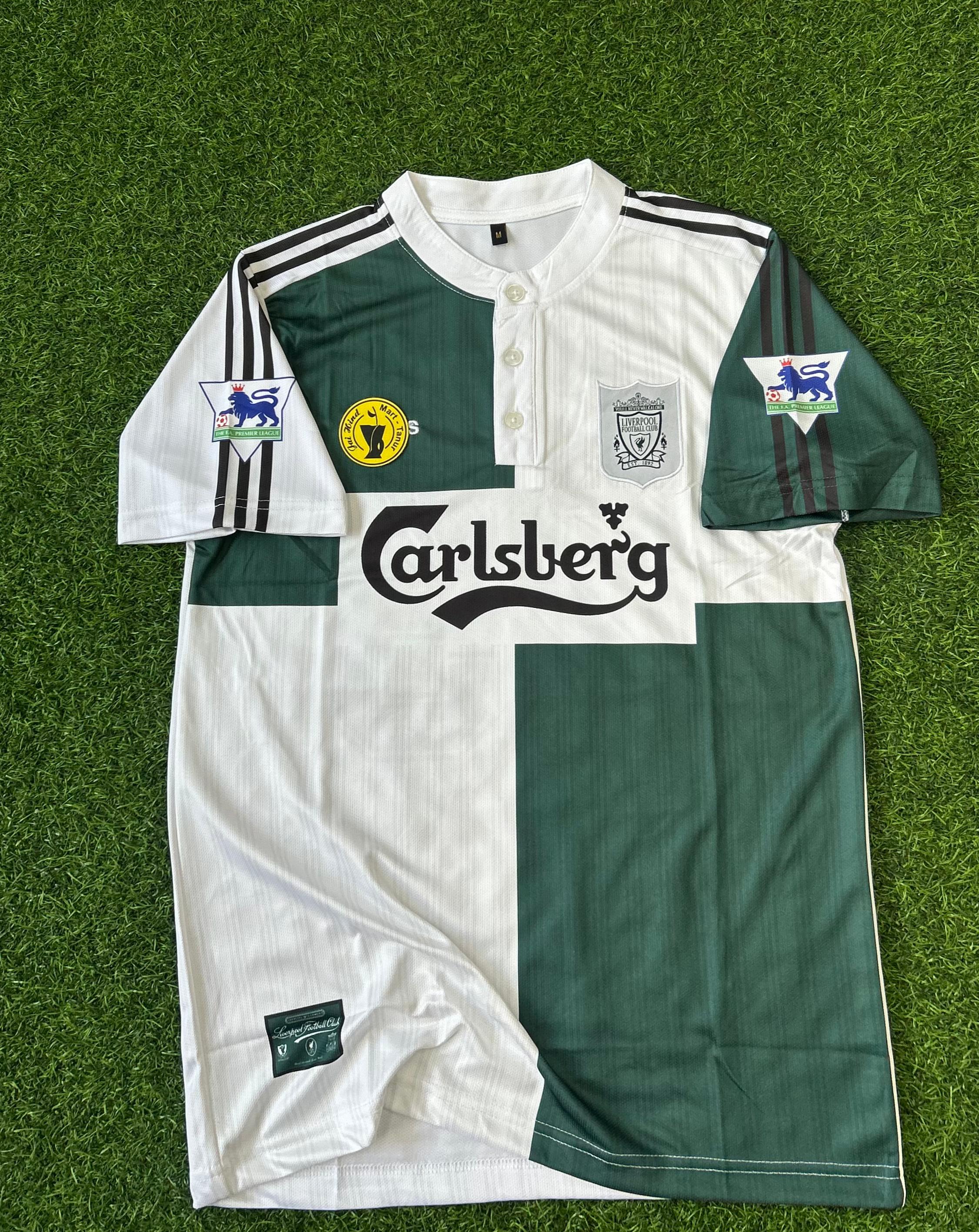 LIVERPOOL 1995-96 AWAY KIT, HALFSLEEVE EMBROIDERY (BUTTON)
