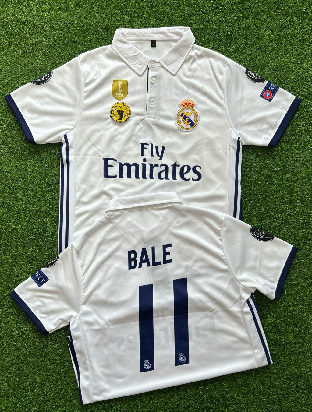 REAL MADRID 2016-17 SEASON HOME KIT, HALFSLEEVE POLO EMBROIDERY