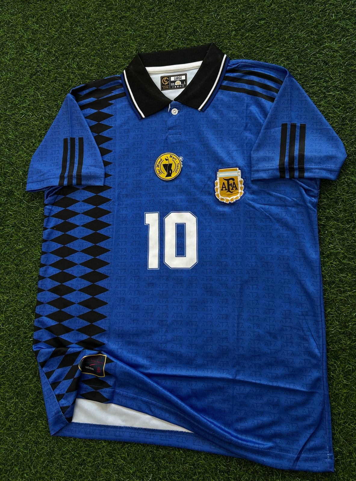 ARGENTINA 1994 AWAY KIT, HALFSLEEVE POLO EMBROIDERY
