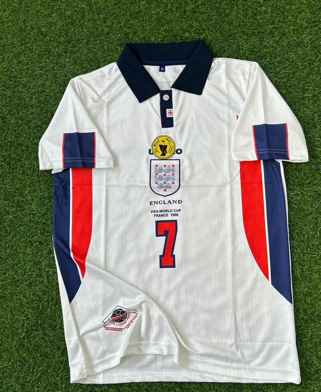 ENGLAND 1998 HOME KIT, HALFSLEEVE POLO EMBROIDERY