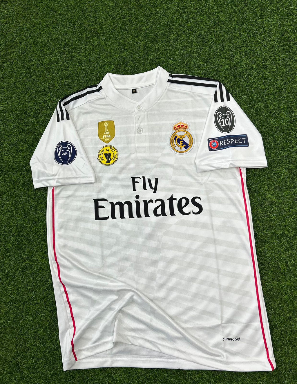 REAL MADRID 2014-15 HOME KIT, HALFSLEEVE POLO EMBROIDERY