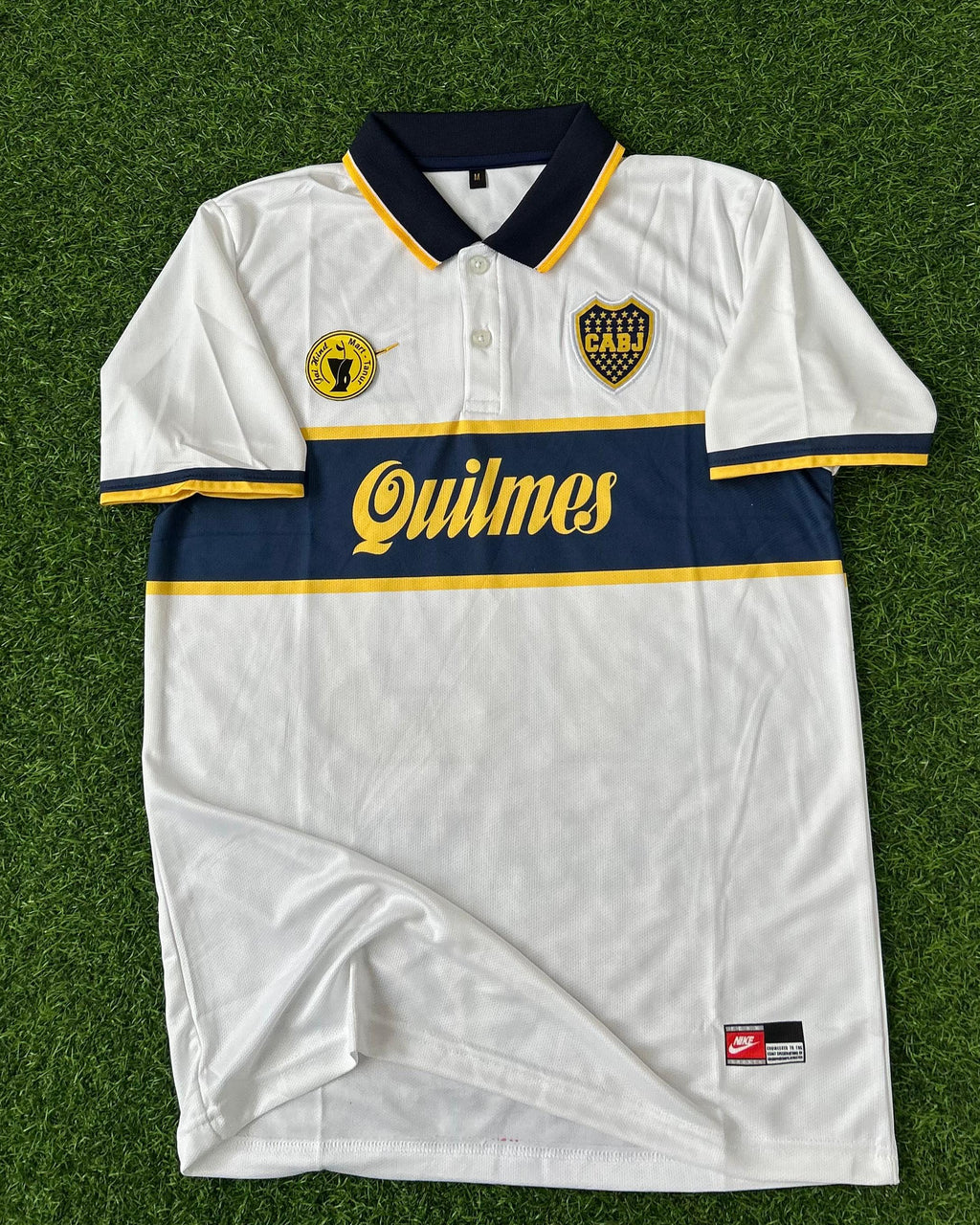 BOCA JUNIORS 1996-97 AWAY KIT, HALFSLEEVE POLO EMBROIDERY