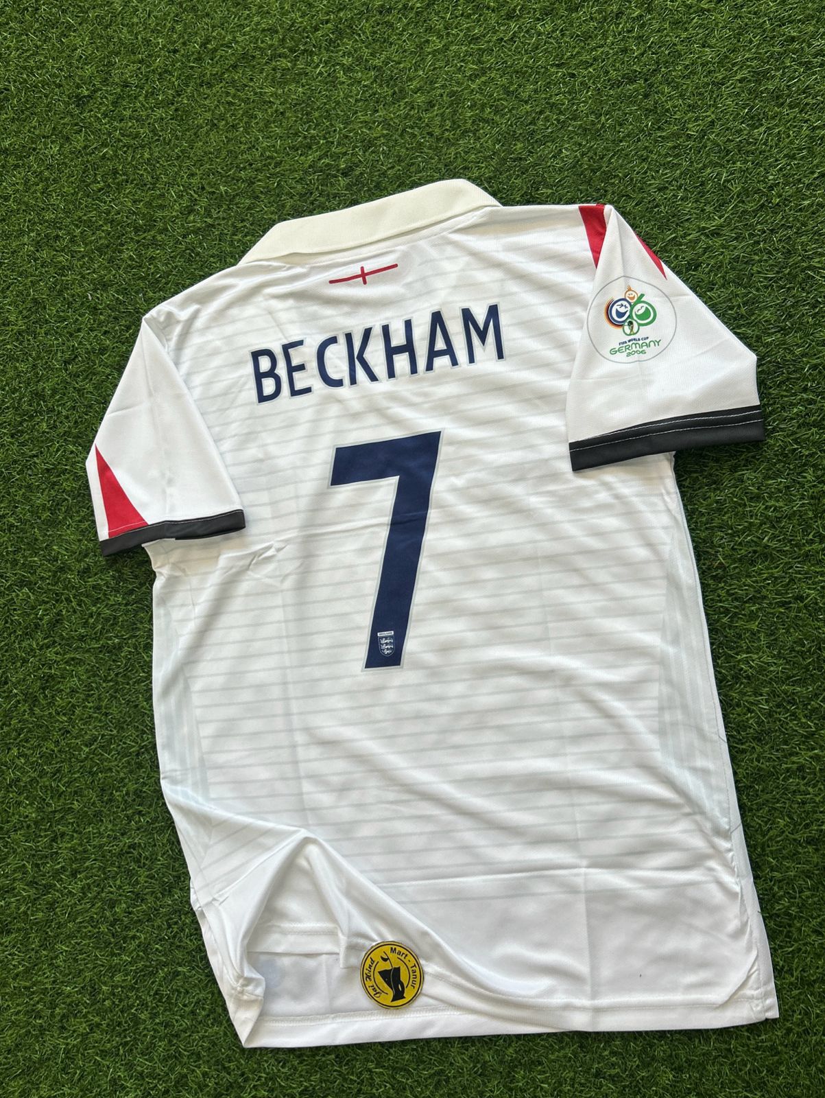 ENGLAND 1998 HOME KIT, HALFSLEEVE POLO EMBROIDERY