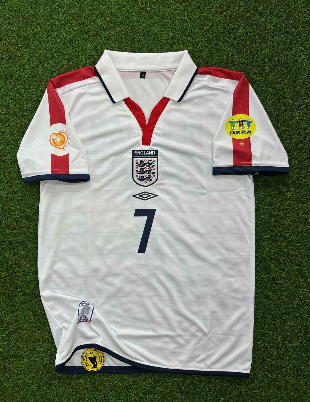 ENGLAND 2004 HOME KIT, HALFSLEEVE POLO EMBROIDERY