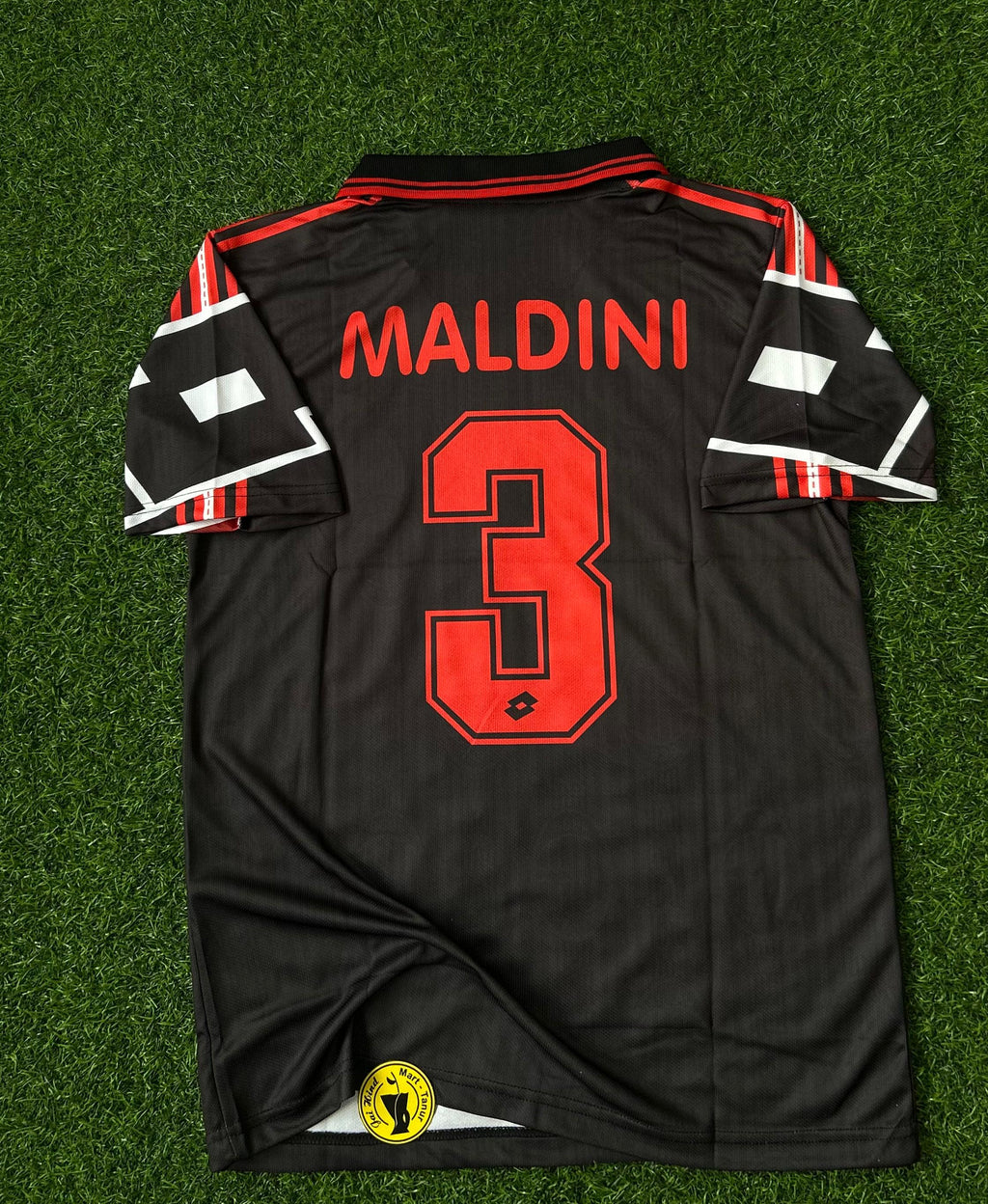 AC MILAN 1997-98 THIRD KIT, HALFSLEEVE POLO EMBROIDERY