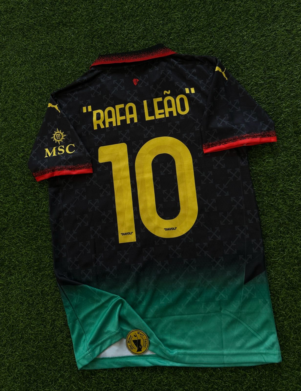 AC MILAN 2024-25 SEASON FOURTH KIT, HALFSLEEVE POLO EMBROIDERY