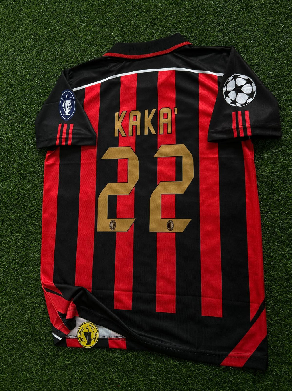 AC MILAN 2006-07 HOME KIT, HALFSLEEVE POLO EMBROIDERY