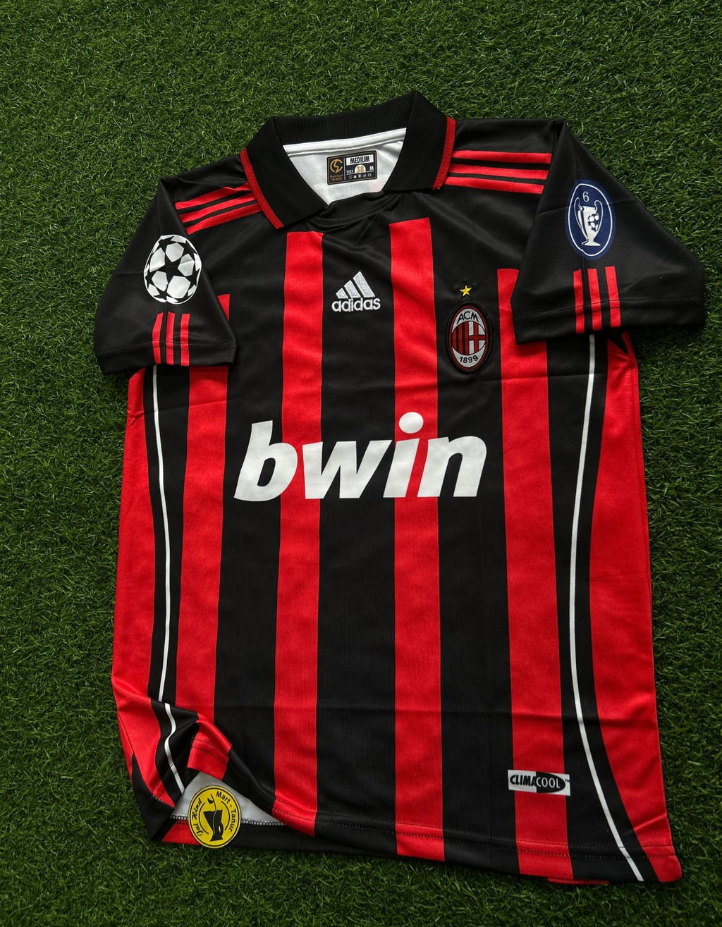 AC MILAN 2006-07 HOME KIT, HALFSLEEVE POLO EMBROIDERY