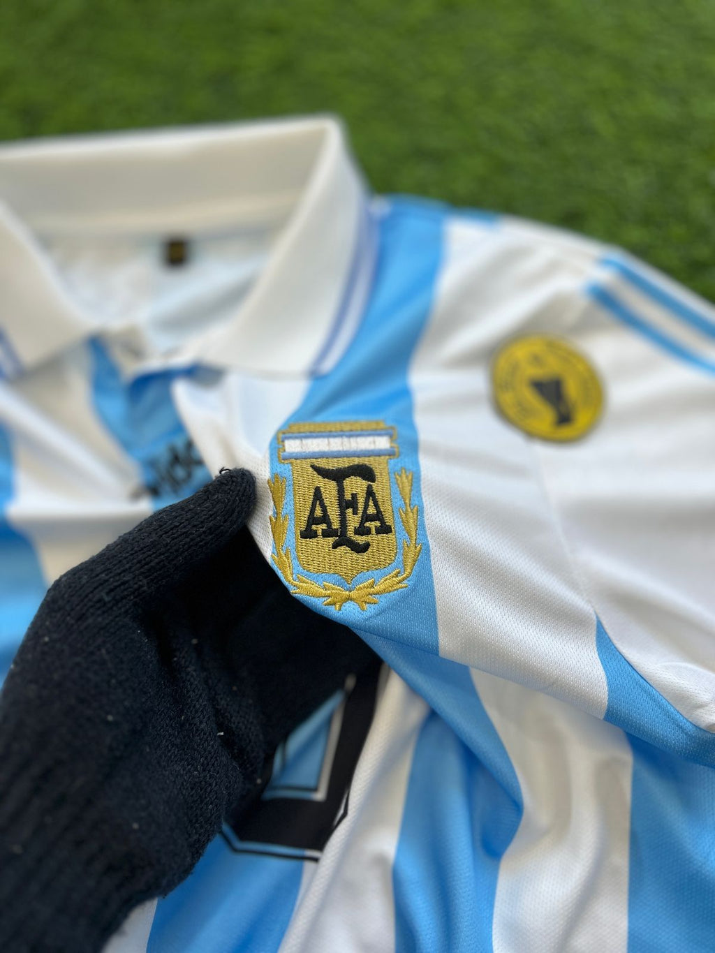 ARGENTINA 1994 HOME KIT, HALFSLEEVE POLO EMBROIDERY