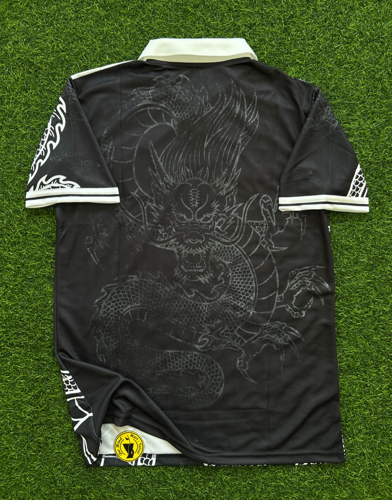 REAL MADRID DRAGON SPECIAL KIT,(BLACK) HALFSLEEVE POLO EMBROIDERY