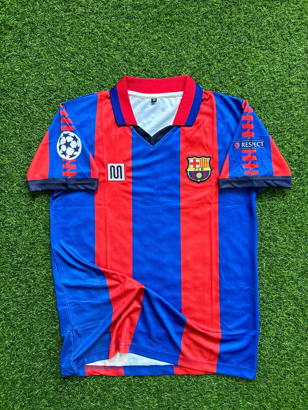 BARCELONA 1991-92 HOME KIT, HALFSLEEVE POLO EMBROIDERY