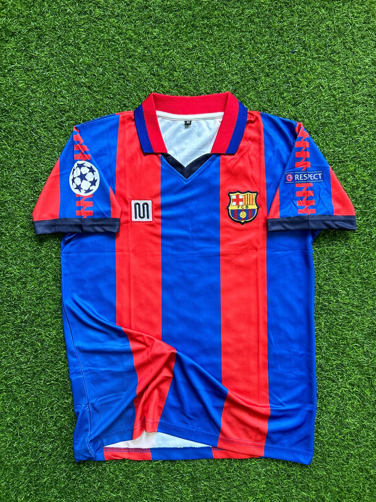 BARCELONA 1991-92 HOME KIT, HALFSLEEVE POLO EMBROIDERY