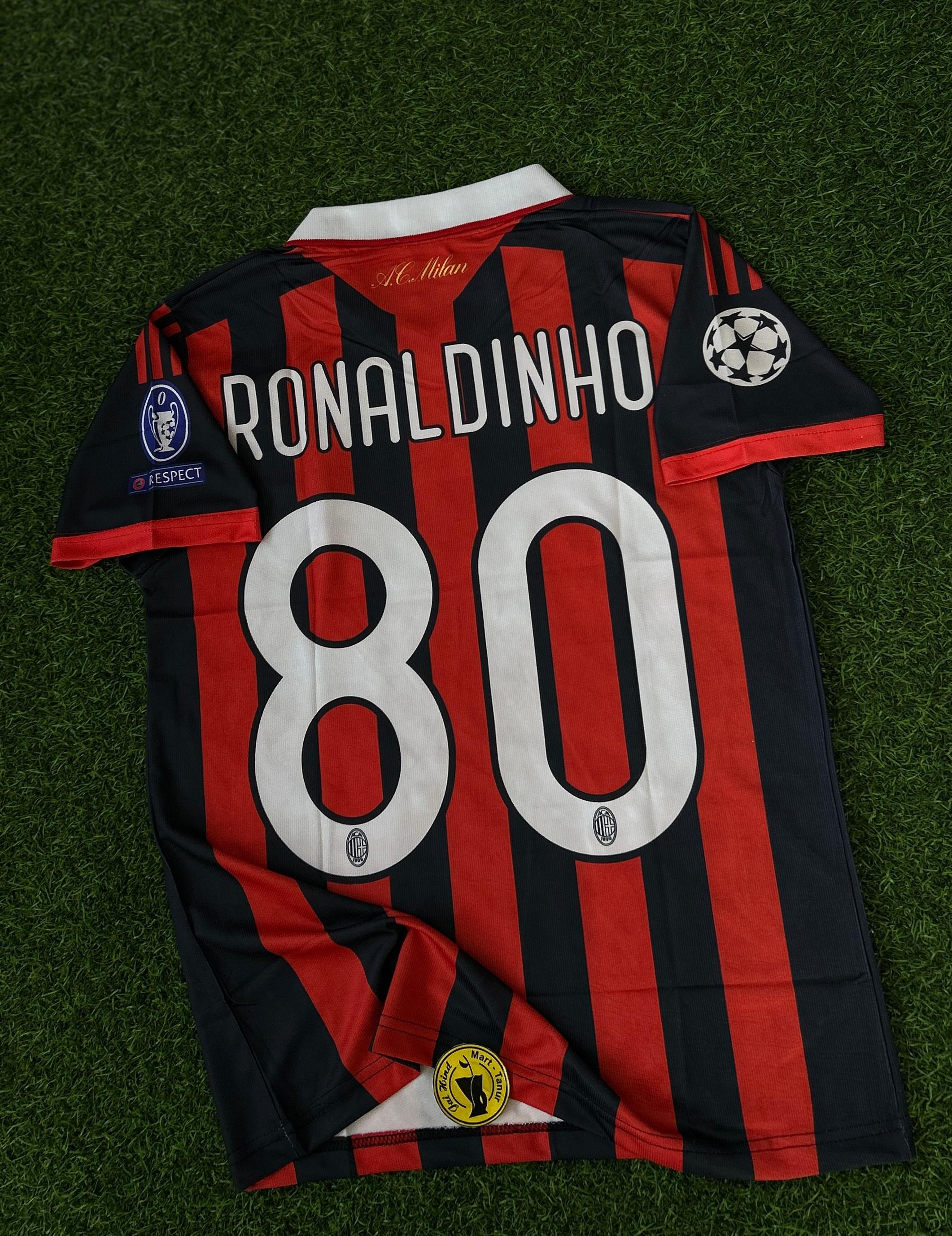 AC MILAN 2009-10 HOME KIT, HALFSLEEVE POLO EMBROIDERY