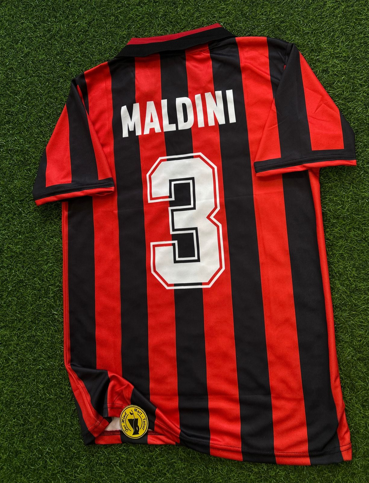AC MILAN 1990-91 HOME KIT, HALFSLEEVE POLO EMBROIDERY