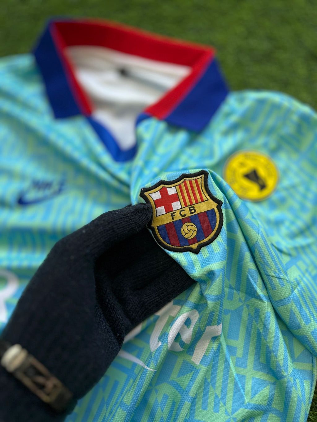 BARCELONA 2019-20 THIRD KIT, HALFSLEEVE POLO EMBROIDERY