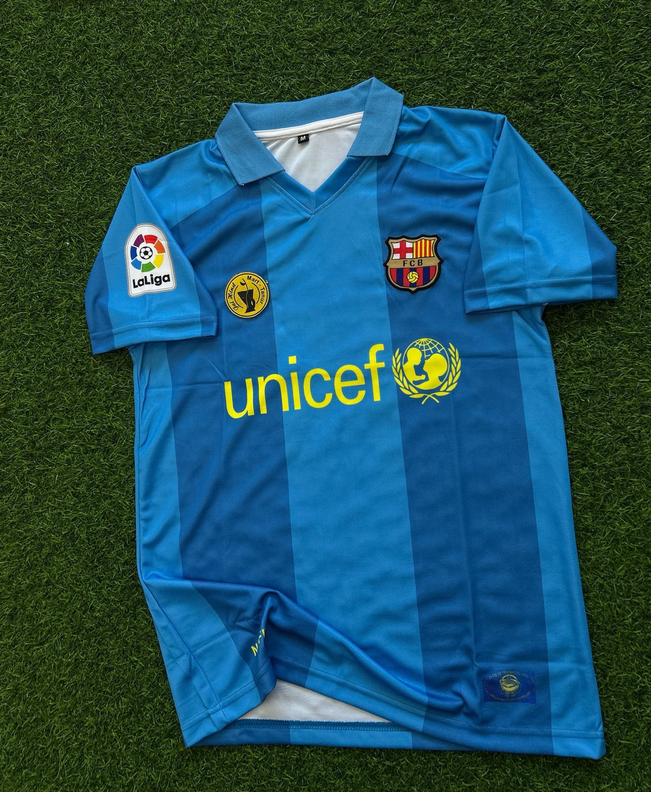 BARCELONA 2007-08 AWAY KIT, HALFSLEEVE POLO EMBROIDERY