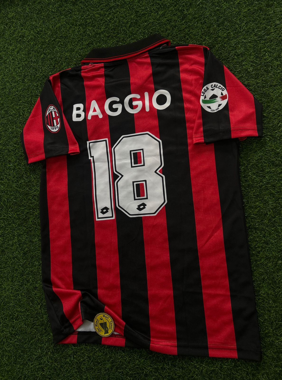 AC MILAN 1996-97 HOME KIT, HALFSLEEVE POLO EMBROIDERY