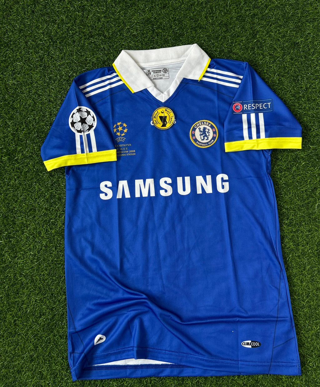 CHELSEA 2007-08 HOME KIT, HALFSLEEVE POLO EMBROIDERY