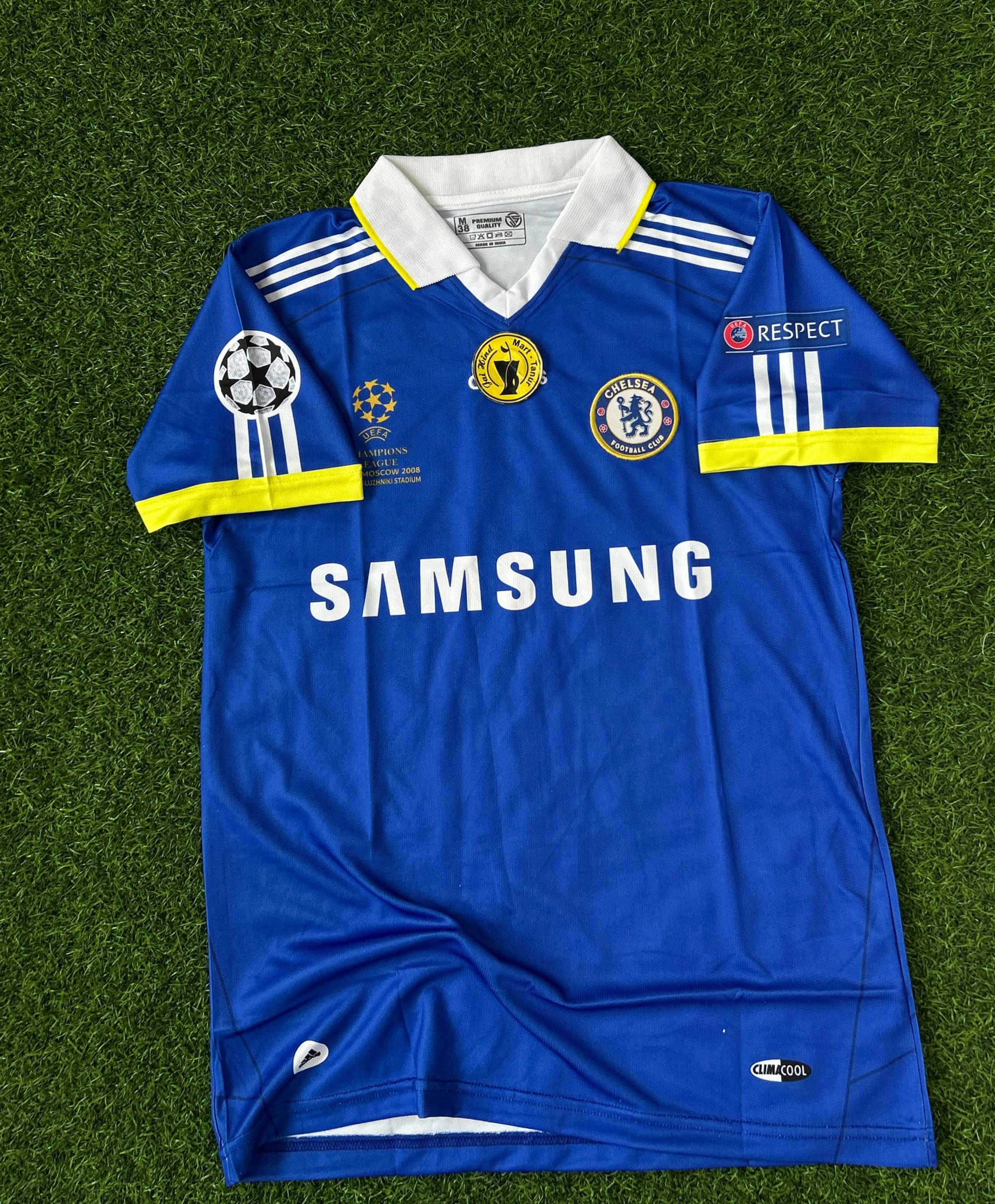 CHELSEA 2007-08 HOME KIT, HALFSLEEVE POLO EMBROIDERY