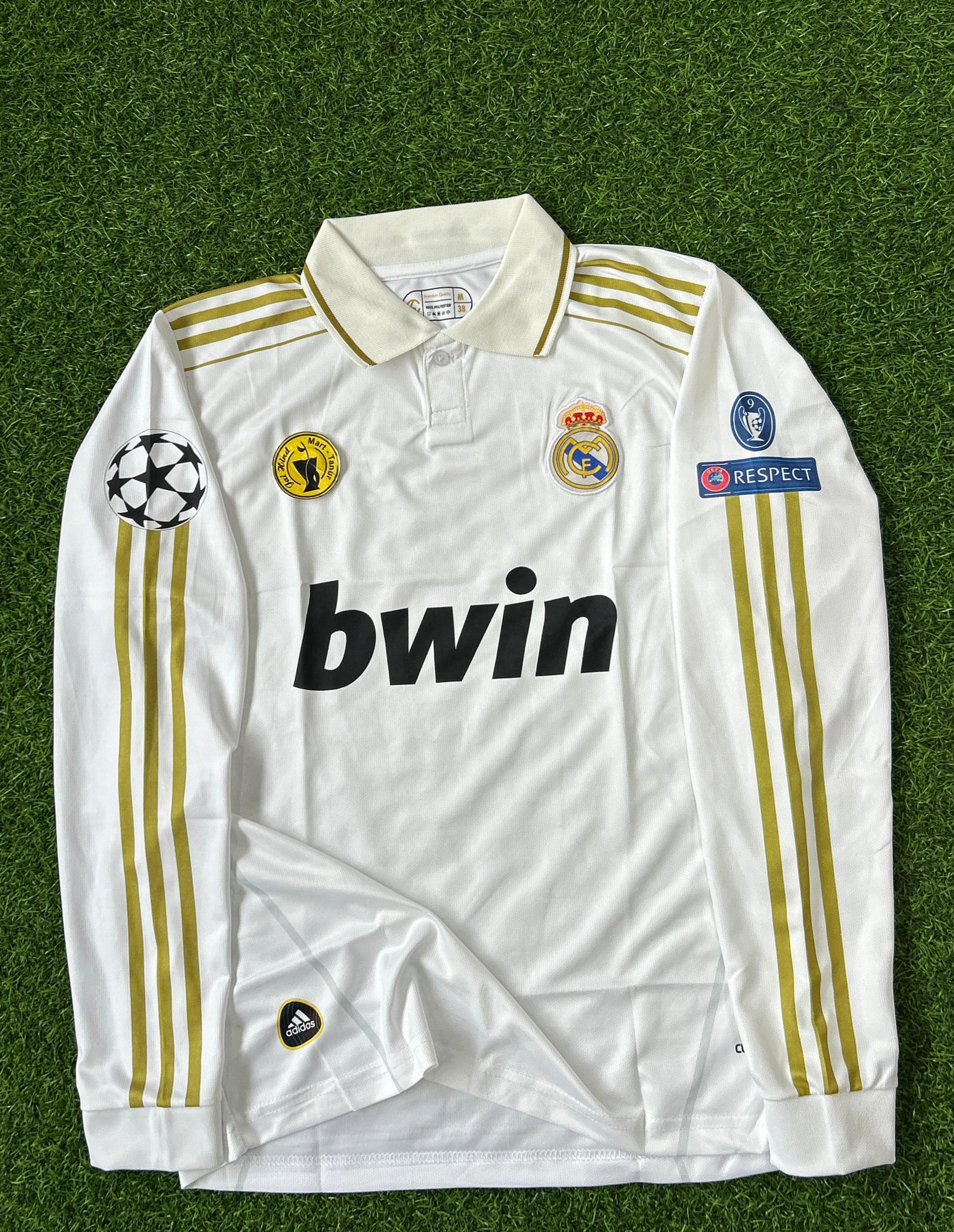 REAL MADRID 2011-12 HOME KIT, FULLSLEEVE POLO EMBROIDERY