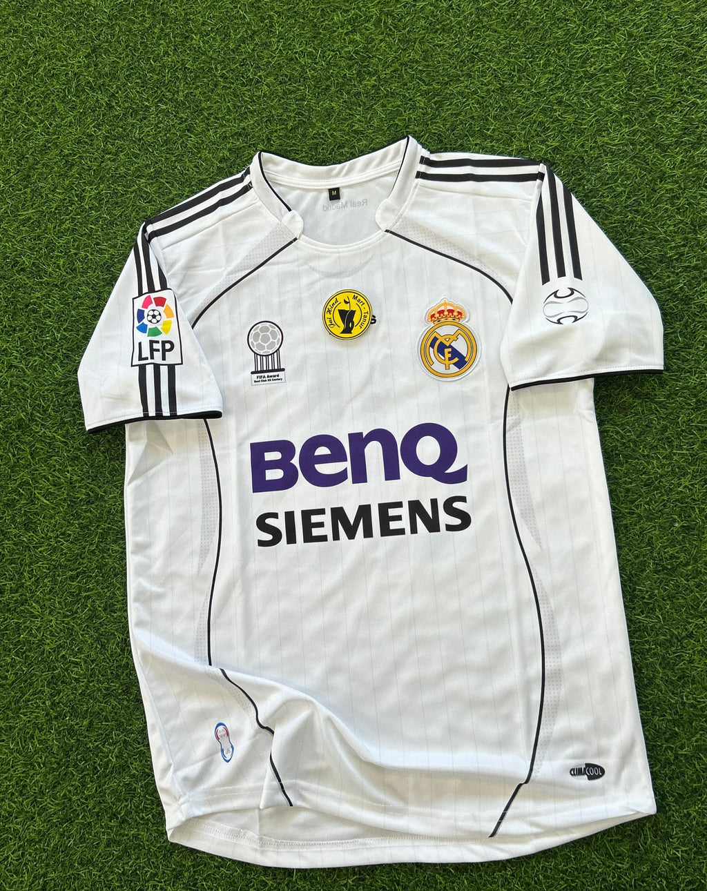 REAL MADRID 2006-07 HOME KIT, HALFSLEEVE EMBROIDERY (OG NECK)