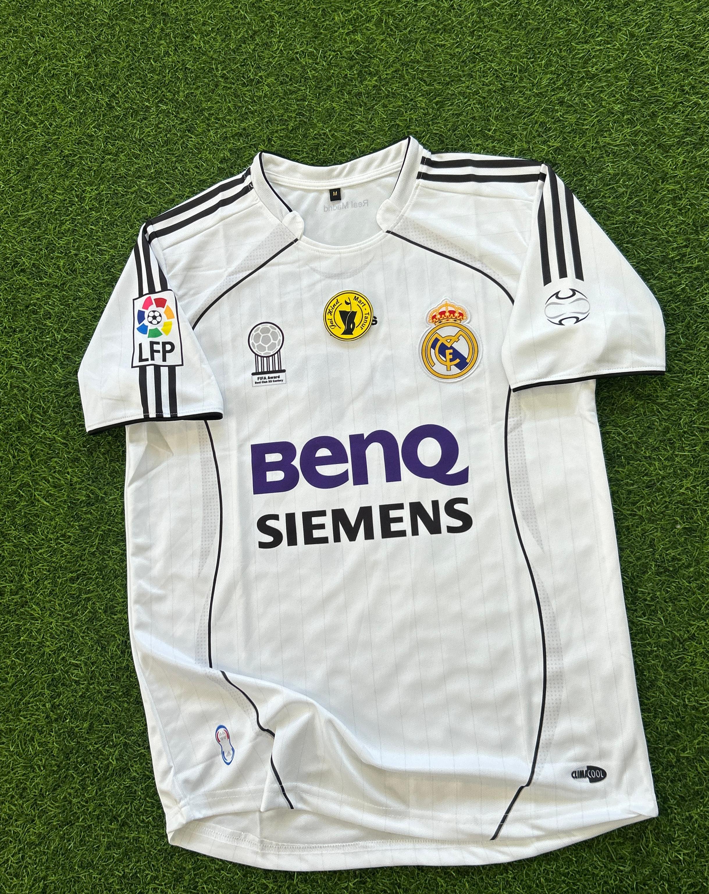 REAL MADRID 2006-07 HOME KIT, HALFSLEEVE EMBROIDERY (OG NECK)