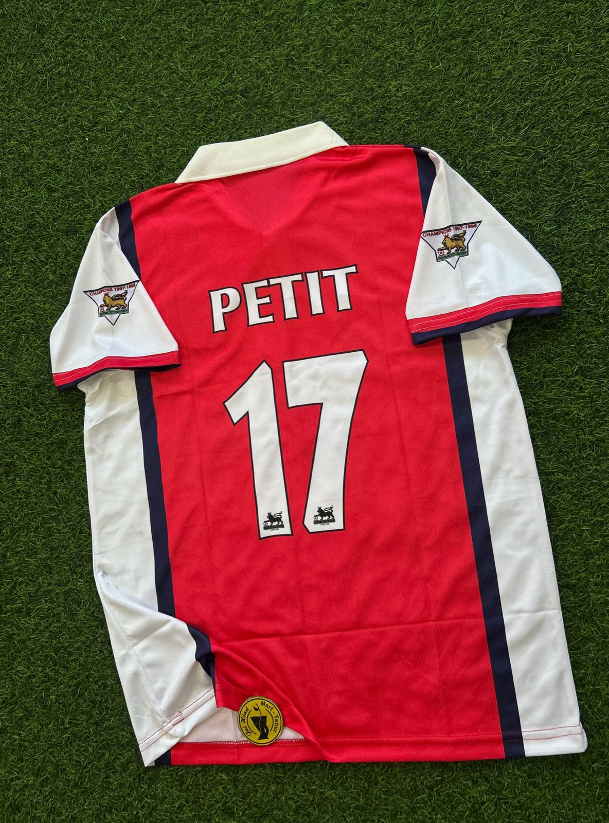 ARSENAL 1998-99 HOME KIT, HALFSLEEVE POLO EMBROIDERY