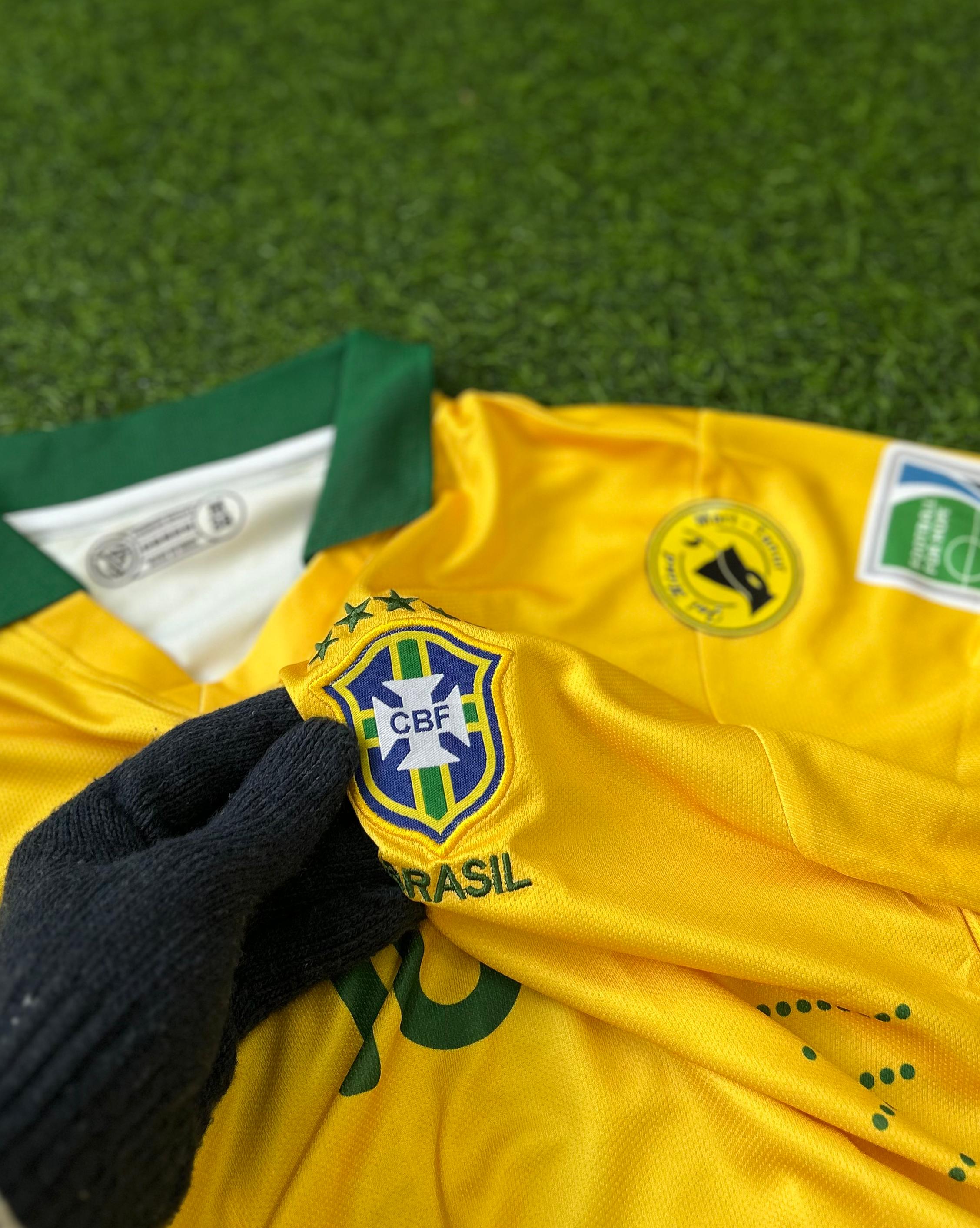 BRAZIL 2014 WORLD CUP HOME KIT, HALFSLEEVE POLO EMBROIDERY