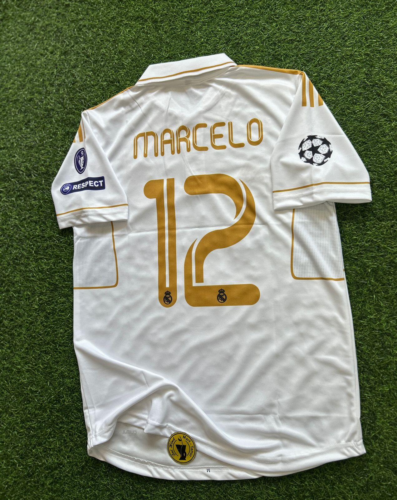REAL MADRID 2011-12 HOME KIT, HALFSLEEVE POLO EMBROIDERY